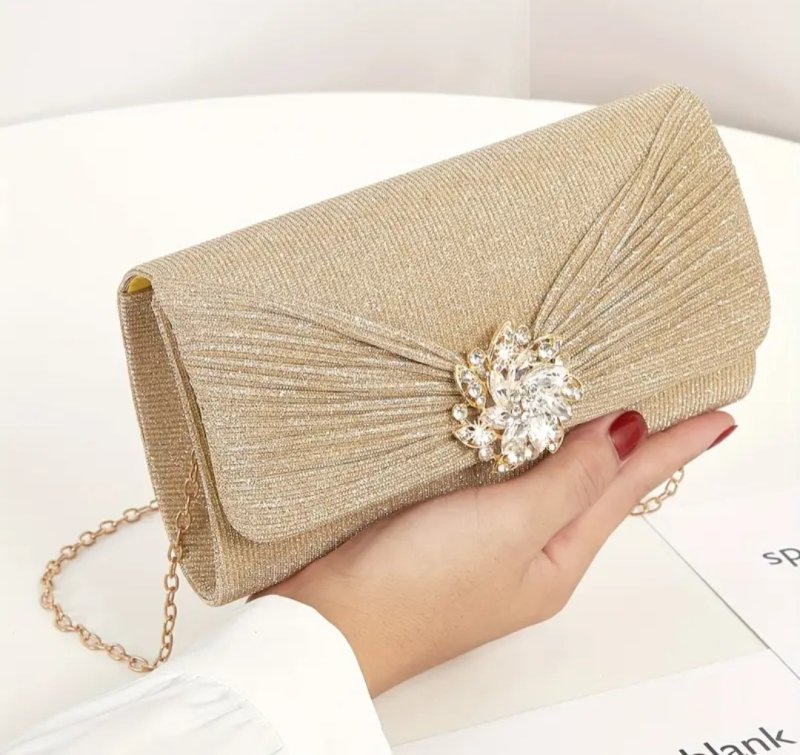 Златиста чантичка бижу