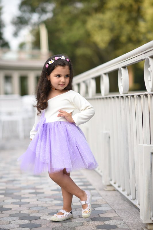 Комплект еднакви рокли за майка и дъщеря с тюл и панделка