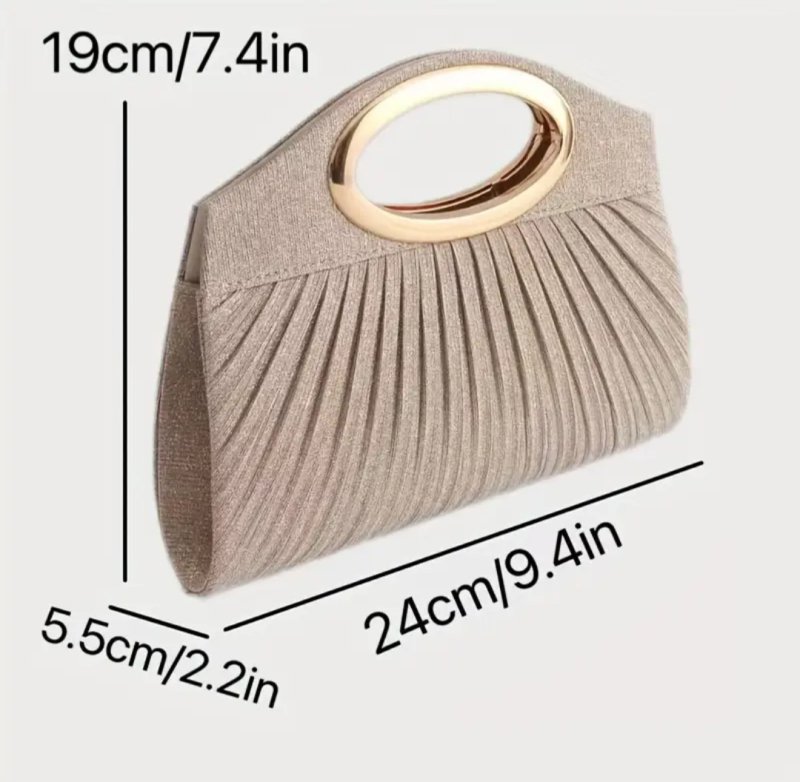 Елегантна чанта в златисто и черно