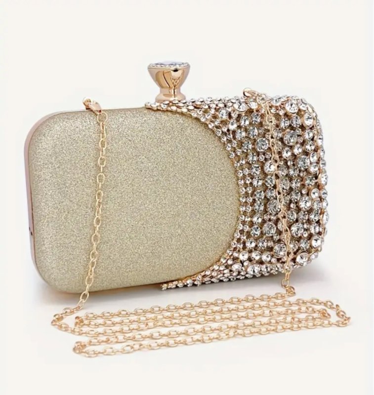 Вечерна елегантна чанта с камъни