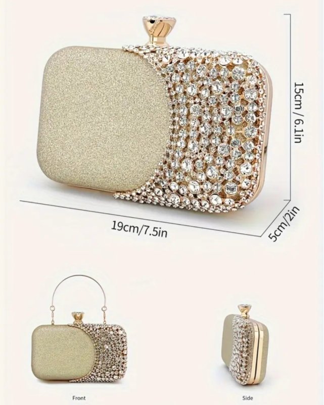 Вечерна елегантна чанта с камъни