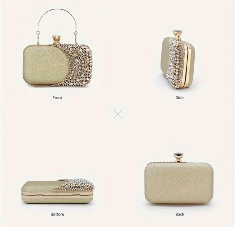 Вечерна елегантна чанта с камъни