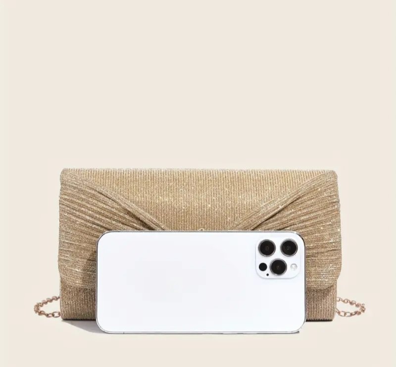 Златиста чантичка бижу