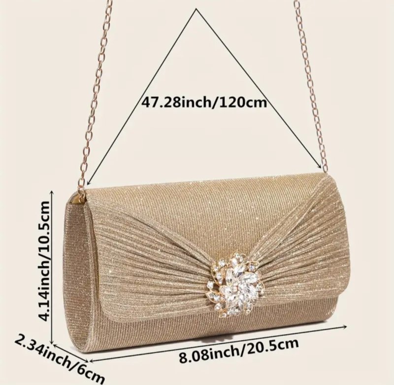 Златиста чантичка бижу