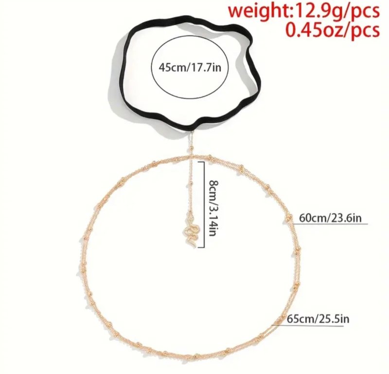 Верижка за бедро със змийски медальон – аксесоар за дръзка визия