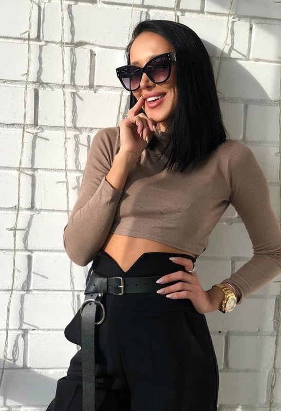 Дамски панталон с висока талия