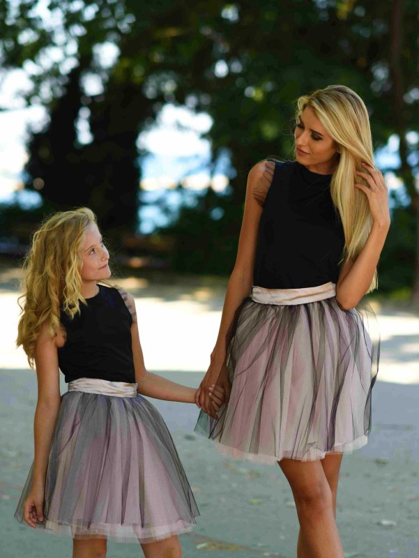 Детски комплект пола от тюл и потник