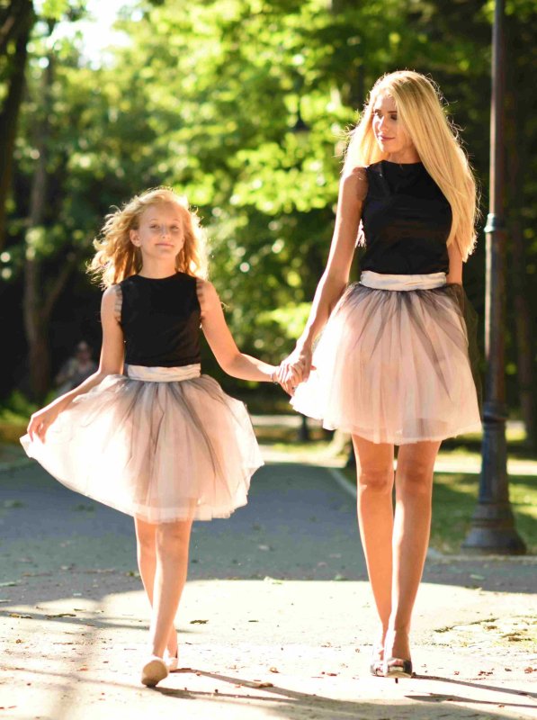 Детски комплект пола от тюл и потник