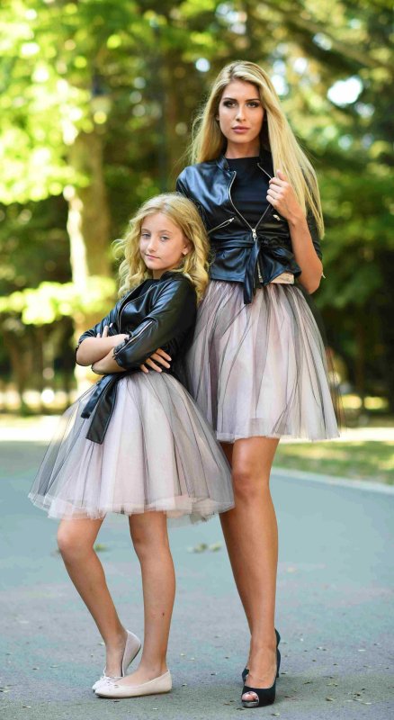 Детски комплект пола от тюл и потник